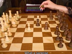 MATURE4K. Mature redhead loses chess game