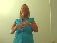 Blonde Milf With Huge Boobs Jerking