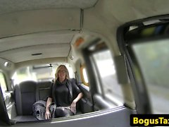 Busty brit taxi milf fucked through sluthatch