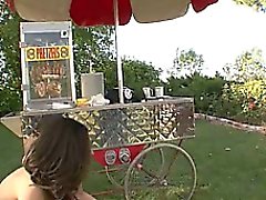 Amateur amazing brunette girl gets hard fucked on a picnic