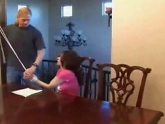 Bound and tape gagged slut gets fucked on the table