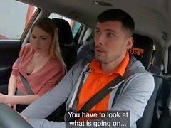 Fake Driving School Lucy Heart uses her Body to Pay