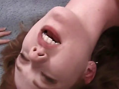 Pale redhead fucks with a hung black dude