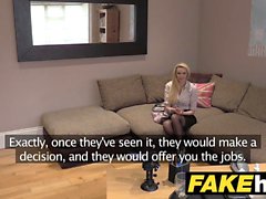 Fake Agent UK Amateur big tits MILF sucks cock