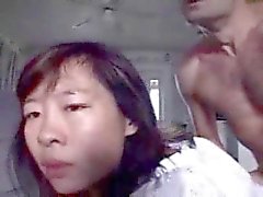 Asian horny mom gets her face full of cum