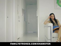 Strokes not Step sis fucked next to her MOM