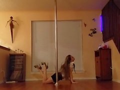 Striptease at pole dance - The most sensual strip by a woman - Amateur