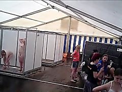 spying many amateurs milfs in a public shower