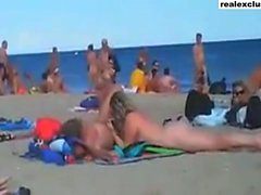 Public nude beach swinger sex in summer 2015