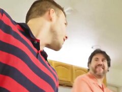 Fuck big tits stepmom right next to dad and give her facial