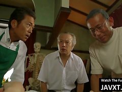 Hot Japanese MILF Gangbang