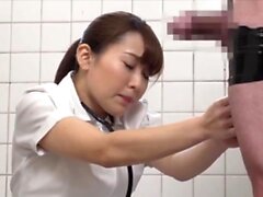 Japanese amateur MILF sucking on dick
