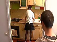 Fucking NOT His Mother in Kitchen BVR