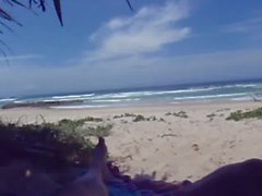 Wife pulling me off on the Beach Pt1