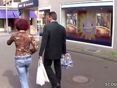 Stranger Seduce German Redhead MILF to Fuck for little help