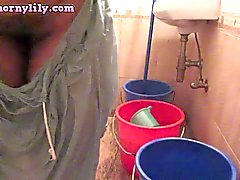Sexy Indian Babe Bhabhi Lily Washing Undergarments