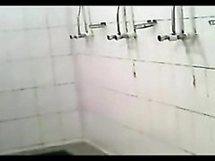Spying group sexy moms in public shower room