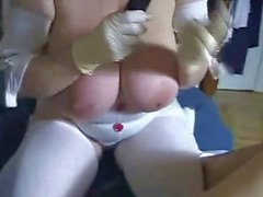 Nurses 38KKK Big titted hand relief and tit wank