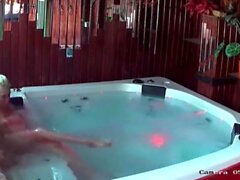 French blonde Milf gets fucked in a jacuzzi